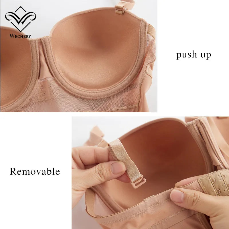 Wechery Damen Shapewear Body – Figurformender Body mit Bügel, Push-Up-Effekt, Schwarz