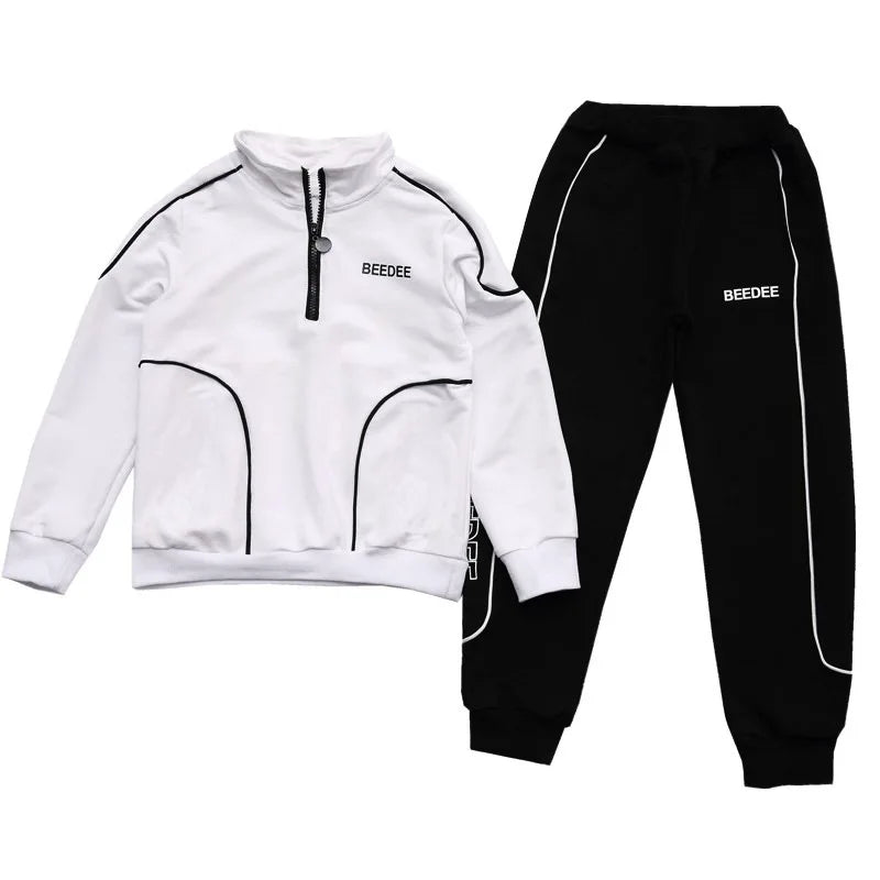 2-teiliges Jungen Trainingsanzug-Set – Sweatshirt & Hose | Herbst & Frühling | Streetwear-Look für Kinder 4–12 Jahre