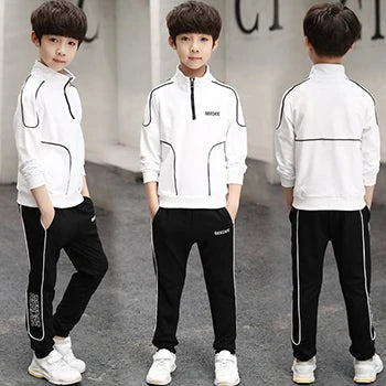 2-teiliges Jungen Trainingsanzug-Set – Sweatshirt & Hose | Herbst & Frühling | Streetwear-Look für Kinder 4–12 Jahre