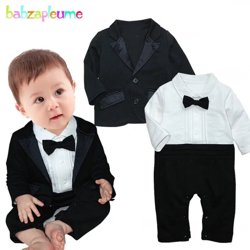 2-teiliges Baby-Outfit für Jungen – Anzugjacke & Jumpsuit für die 1. Geburtstagsfeier – Boutique-Design (0–24 Monate)