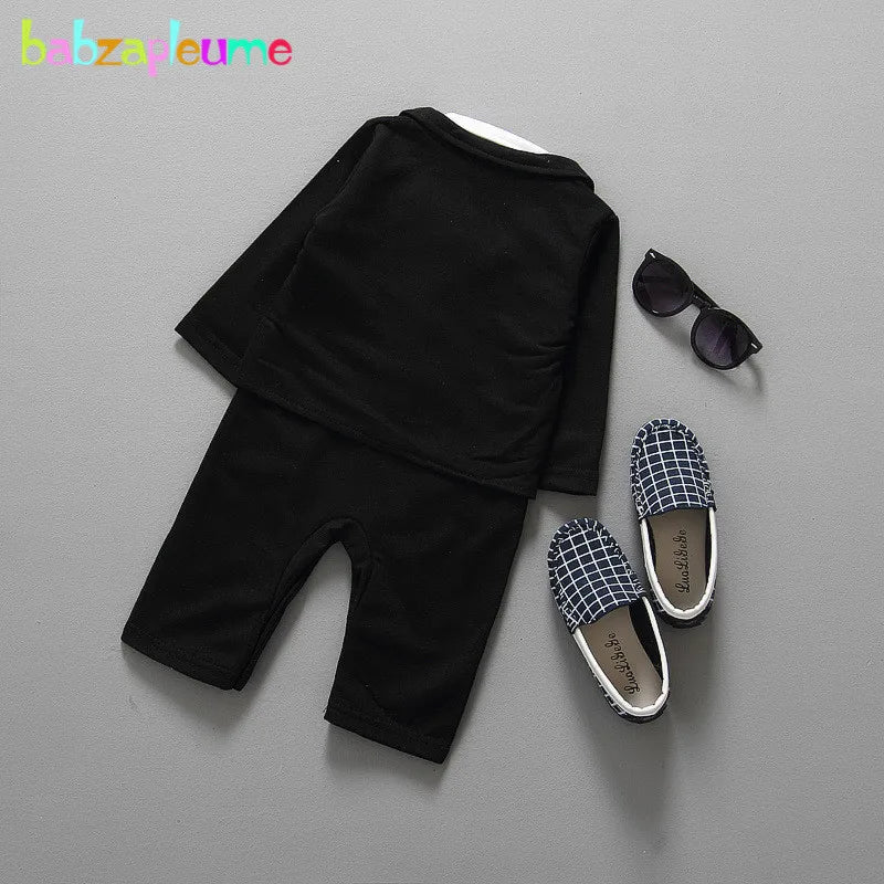 2-teiliges Baby-Outfit für Jungen – Anzugjacke & Jumpsuit für die 1. Geburtstagsfeier – Boutique-Design (0–24 Monate)