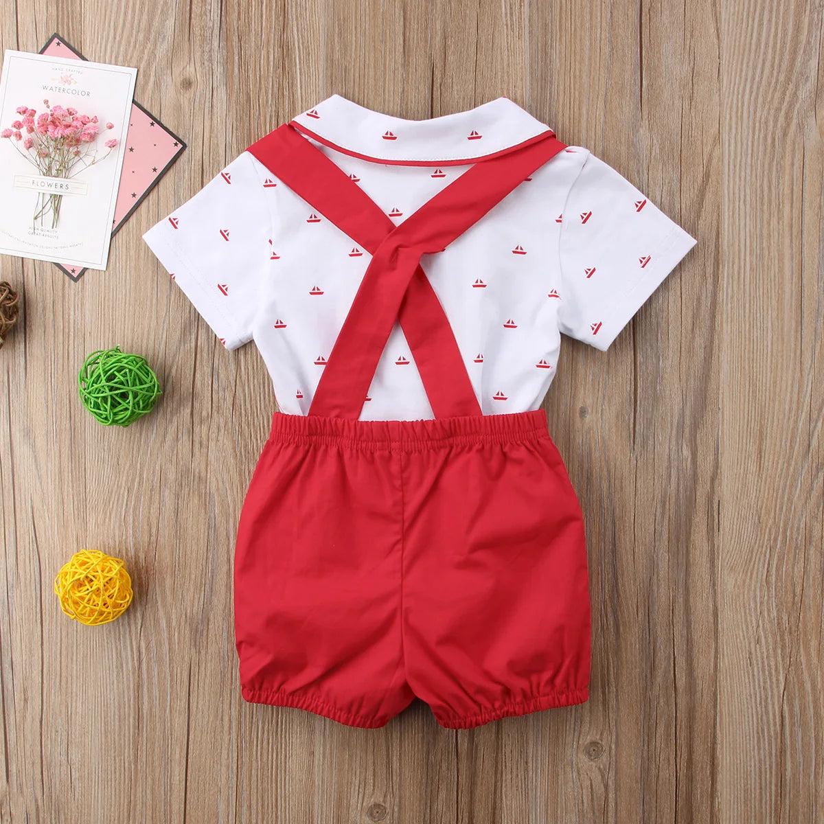 Sommer Baby Jungen 2-teiliges Gentleman-Set – Kurzarm-Body mit Kragen + Shorts – Festliches Outfit für Neugeborene & Kleinkinder
