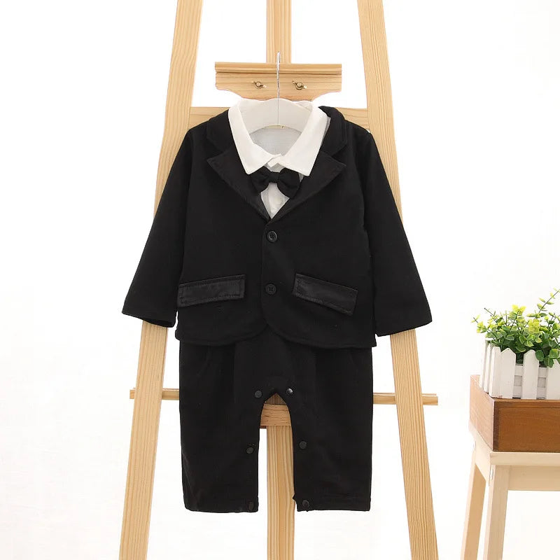 2-teiliges Baby-Outfit für Jungen – Anzugjacke & Jumpsuit für die 1. Geburtstagsfeier – Boutique-Design (0–24 Monate)