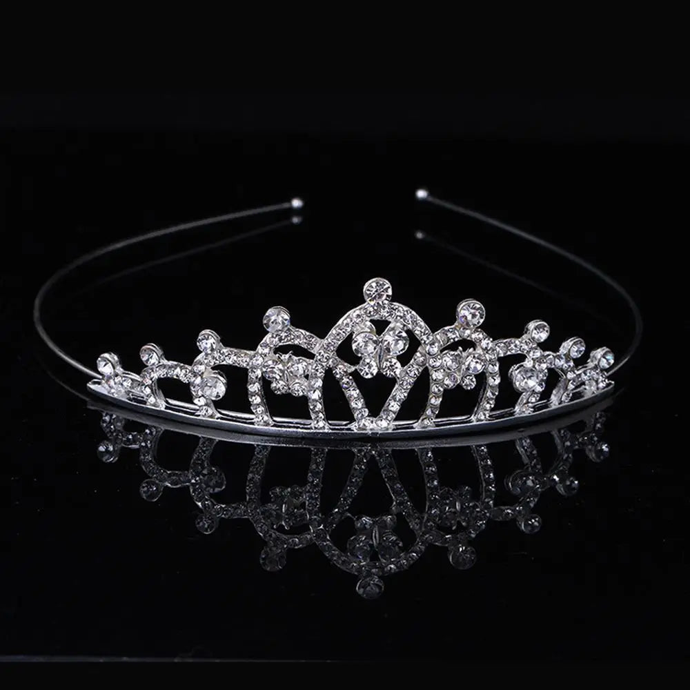 Kristall-Tiara für Hochzeit & Ball – Silberne Krone mit Strass für Mädchen & Frauen