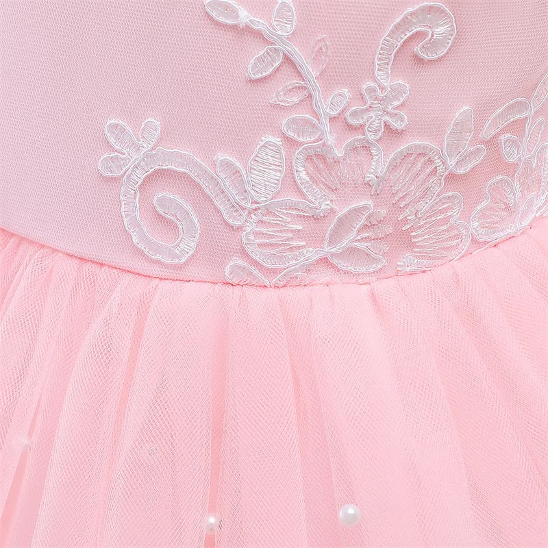 Elegantes Weihnachtskleid für Mädchen – Rückenfreies Prinzessinnenkleid mit Schleife – Festliches Ballkleid für Gala, Geburtstag & Hochzeit (Grün)