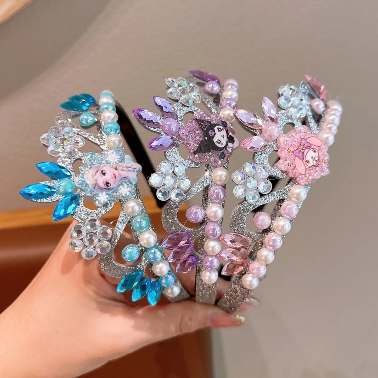 Disney Prinzessinnen-Krone Haarreif für Kinder – Aisha Frozen Krone – Geburtstagskrone für Mädchen – MINISO Design
