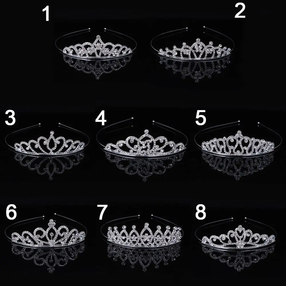 Kristall-Tiara für Hochzeit & Ball – Silberne Krone mit Strass für Mädchen & Frauen
