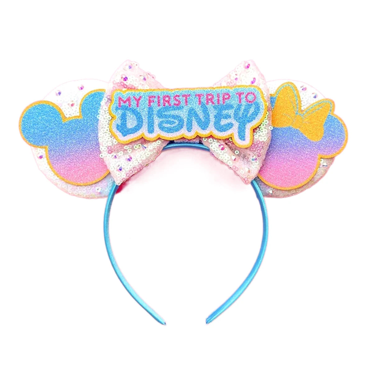2024 Disney Mickey & Minnie Maus Ohren Haarreif – Glitzernde Sequin-Schleife – Für Kinder & Erwachsene – DIY Disneyland Accessoire