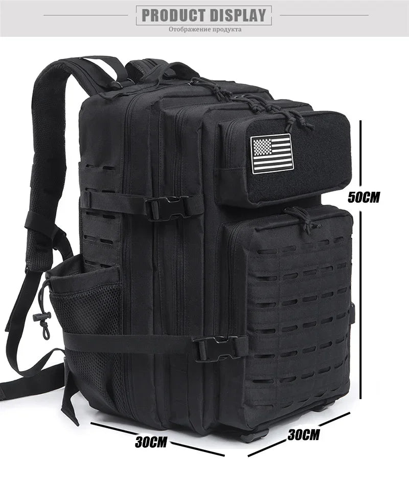 QT&QY Taktischer Rucksack 25L/45L – Outdoor Survival Bug Out Bag für Männer & Frauen – Schulrucksack mit Flaschenhalter
