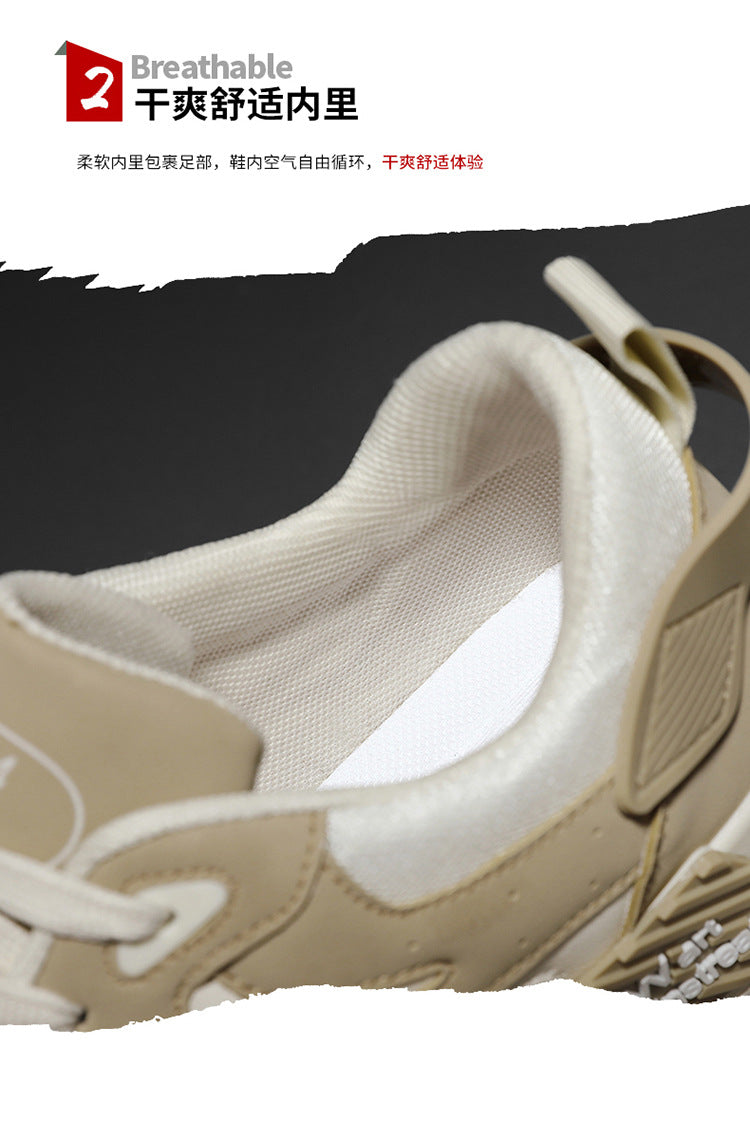 Herren Sneaker Herbst 2023 – Bequeme Plattform-Schuhe | Trendige weiße Schnürsneaker – Vulcanisierte Freizeitschuhe