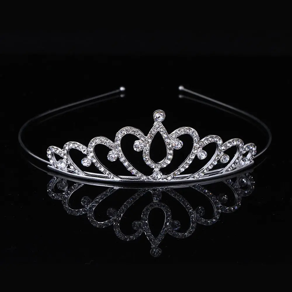 Kristall-Tiara für Hochzeit & Ball – Silberne Krone mit Strass für Mädchen & Frauen