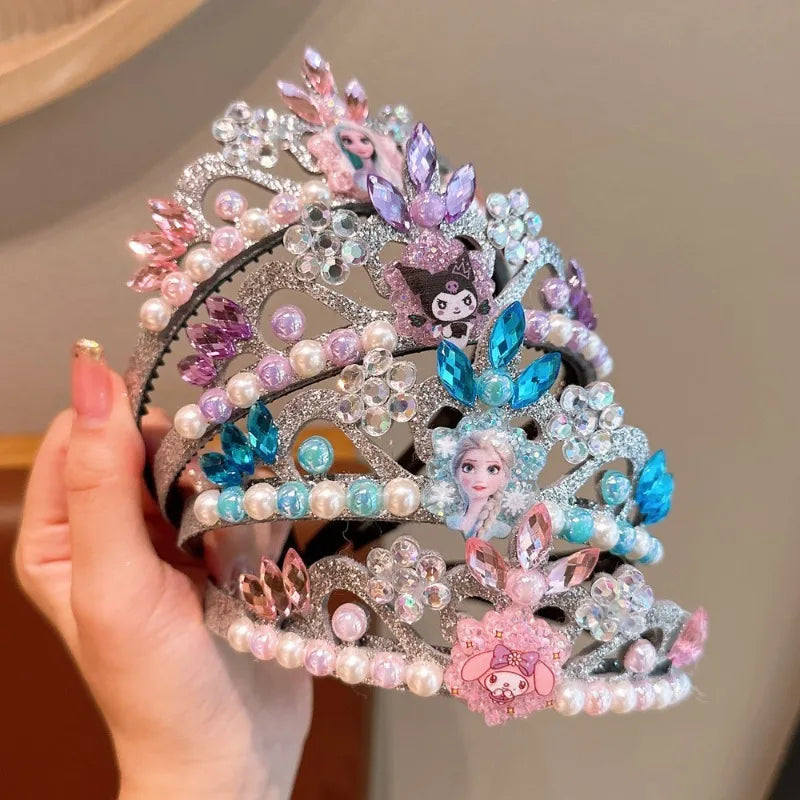 Disney Prinzessinnen-Krone Haarreif für Kinder – Aisha Frozen Krone – Geburtstagskrone für Mädchen – MINISO Design