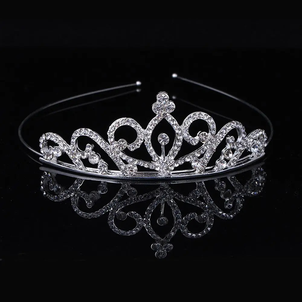 Kristall-Tiara für Hochzeit & Ball – Silberne Krone mit Strass für Mädchen & Frauen