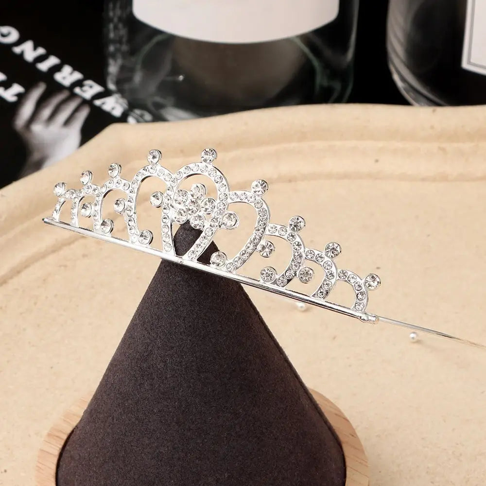 Kristall-Tiara für Hochzeit & Ball – Silberne Krone mit Strass für Mädchen & Frauen