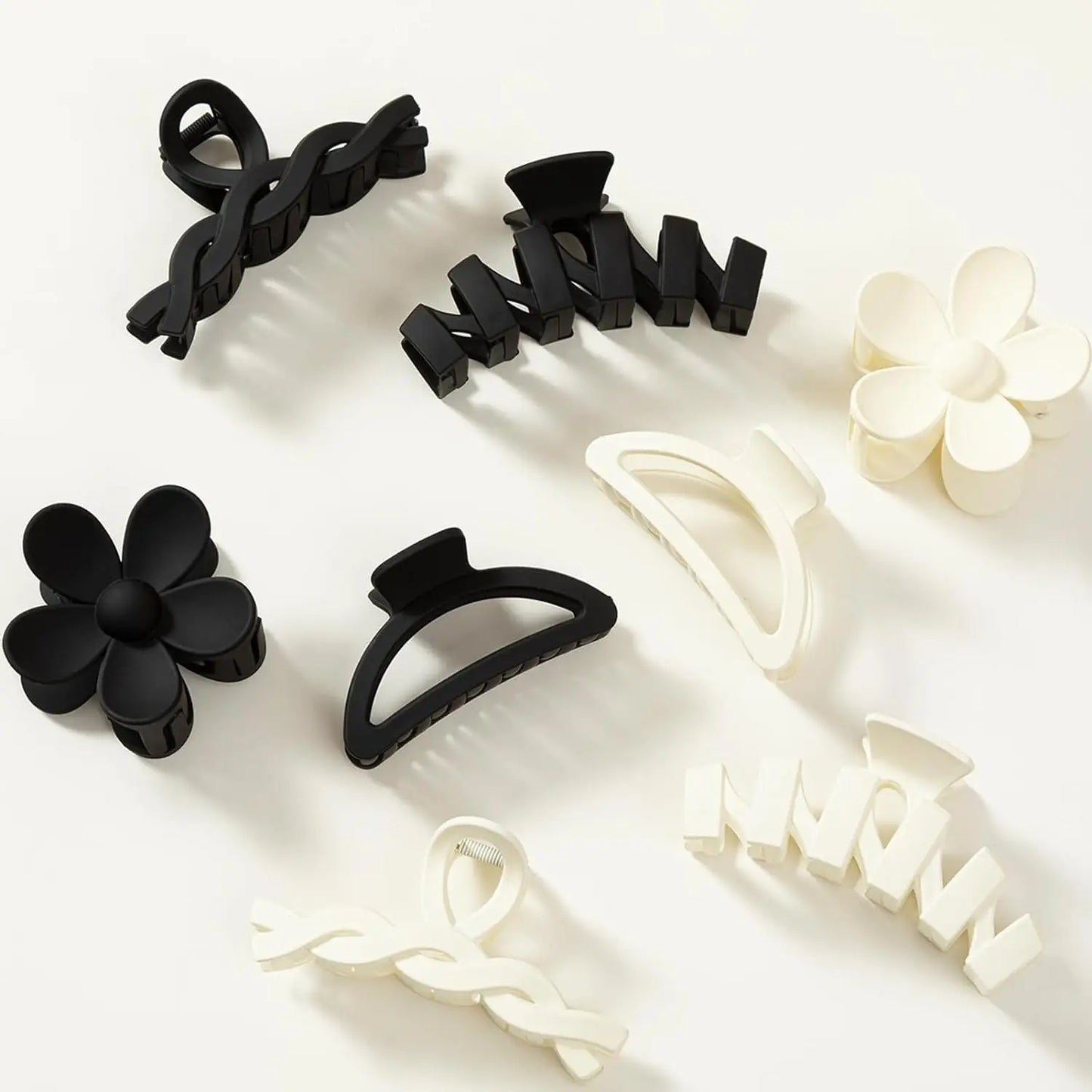 8er-Set Große Haarclips für Damen – Blumenform Haarklammern für dickes Haar – Stylische Haarspangen & Accessoires