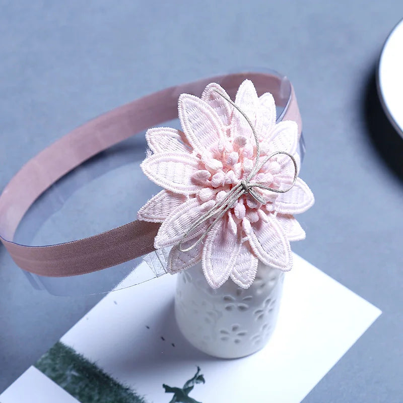 Blumen Baby Haarband für Mädchen – Elastisches Stirnband mit Schleife | Weiches Turban-Haarband für Kleinkinder & Neugeborene