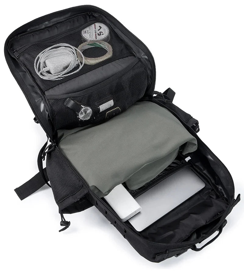 QT&QY Taktischer Rucksack 25L/45L – Outdoor Survival Bug Out Bag für Männer & Frauen – Schulrucksack mit Flaschenhalter