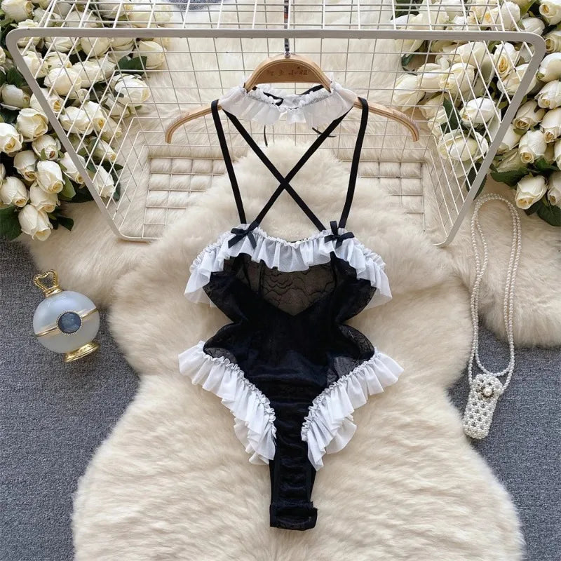 Sexy Damen-Unterwäsche Set – Spitzen-Bralette & Slip – Verführerisches Dessous-Set ohne Bügel für besondere Momente