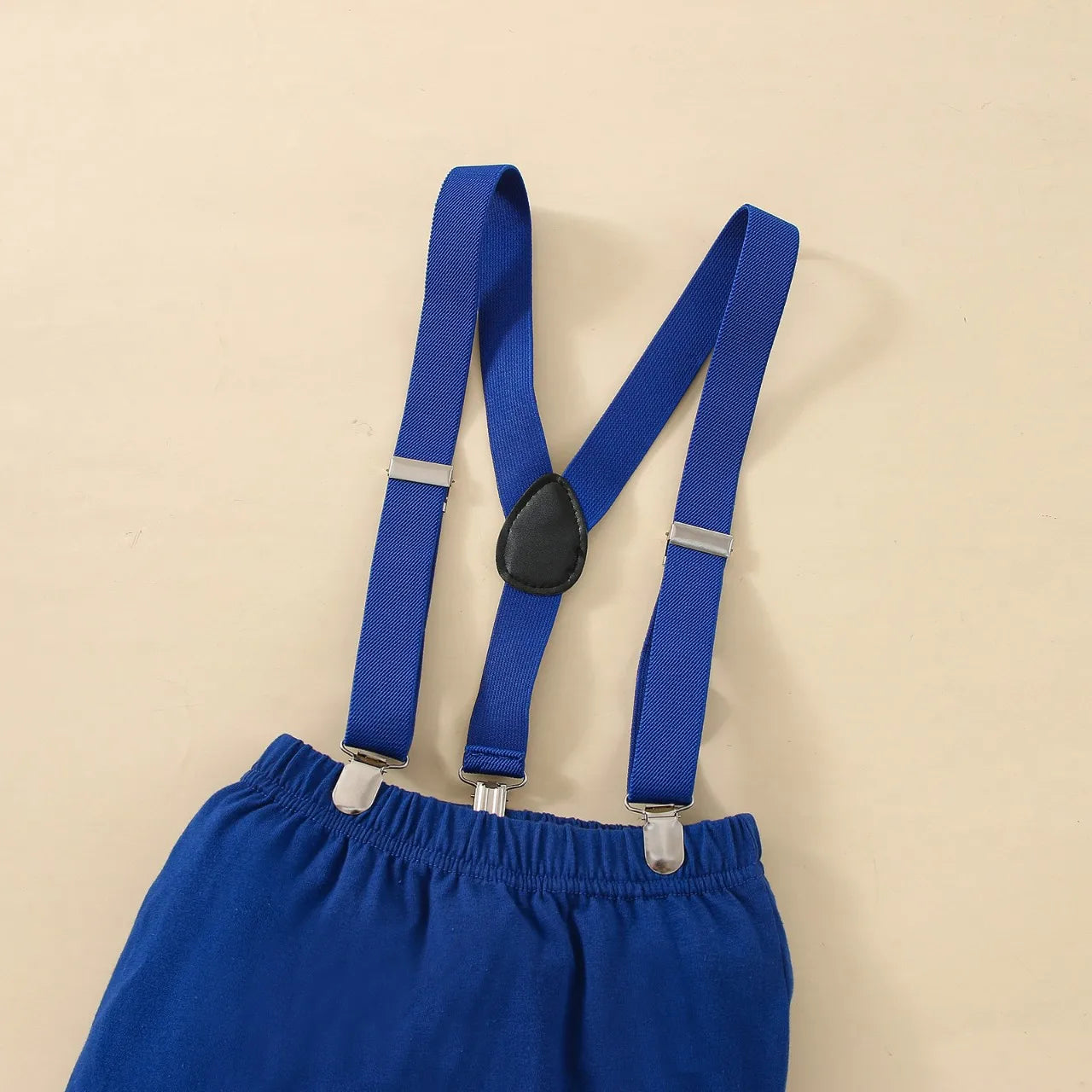 Baby Jungen Cake Smash Geburtstag Outfit – Romper mit „1“-Ballon-Aufdruck + Hosenträgerhose – 3-teiliges Set
