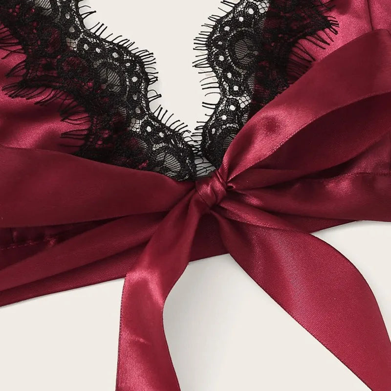 Sexy Babydoll Dessous für Damen – Reizwäsche Set aus Spitze, Nachtwäsche, Unterwäsche, Schlafanzug