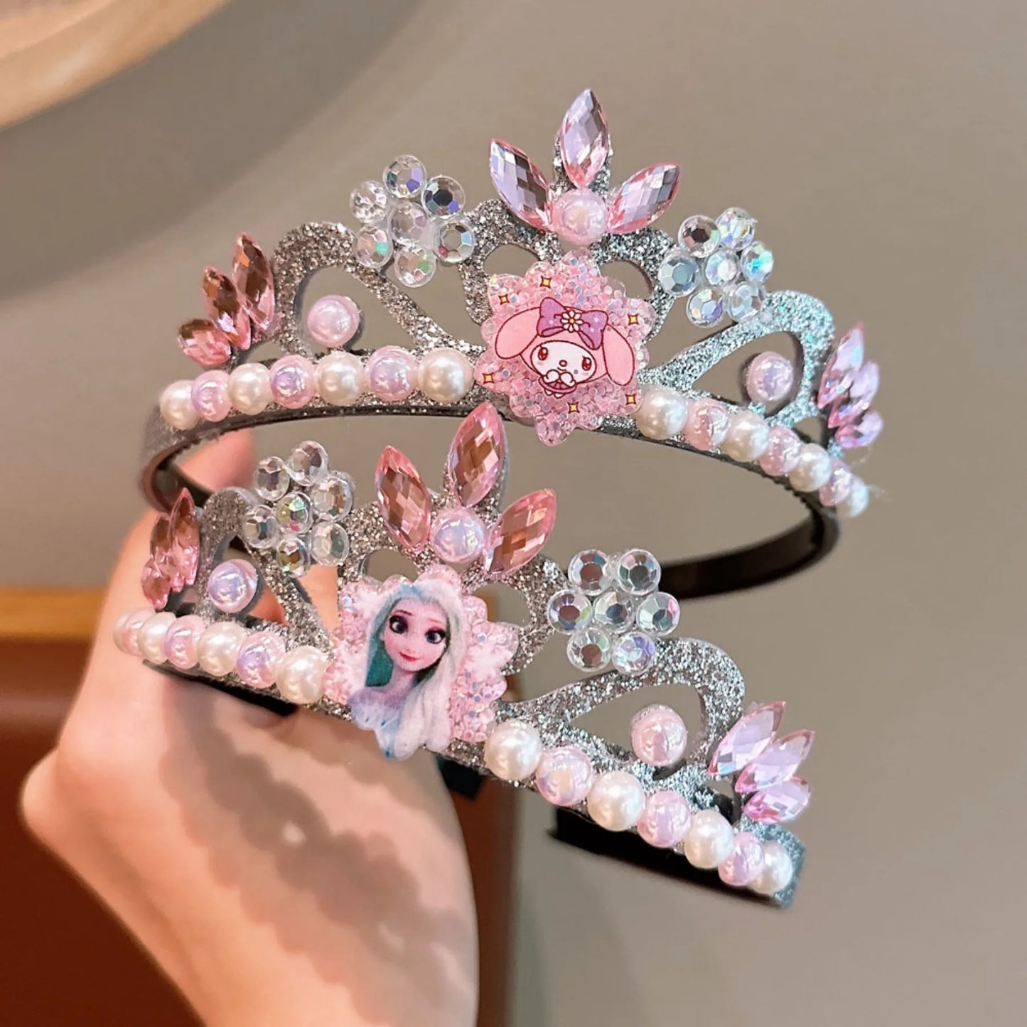Disney Prinzessinnen-Krone Haarreif für Kinder – Aisha Frozen Krone – Geburtstagskrone für Mädchen – MINISO Design
