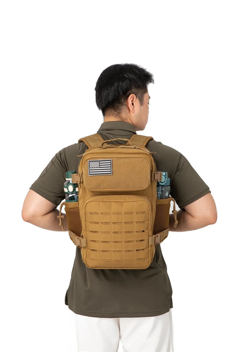 QT&QY Taktischer Rucksack 25L/45L – Outdoor Survival Bug Out Bag für Männer & Frauen – Schulrucksack mit Flaschenhalter