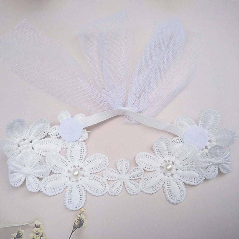 Blumen Baby Haarband für Mädchen – Elastisches Stirnband mit Schleife | Weiches Turban-Haarband für Kleinkinder & Neugeborene