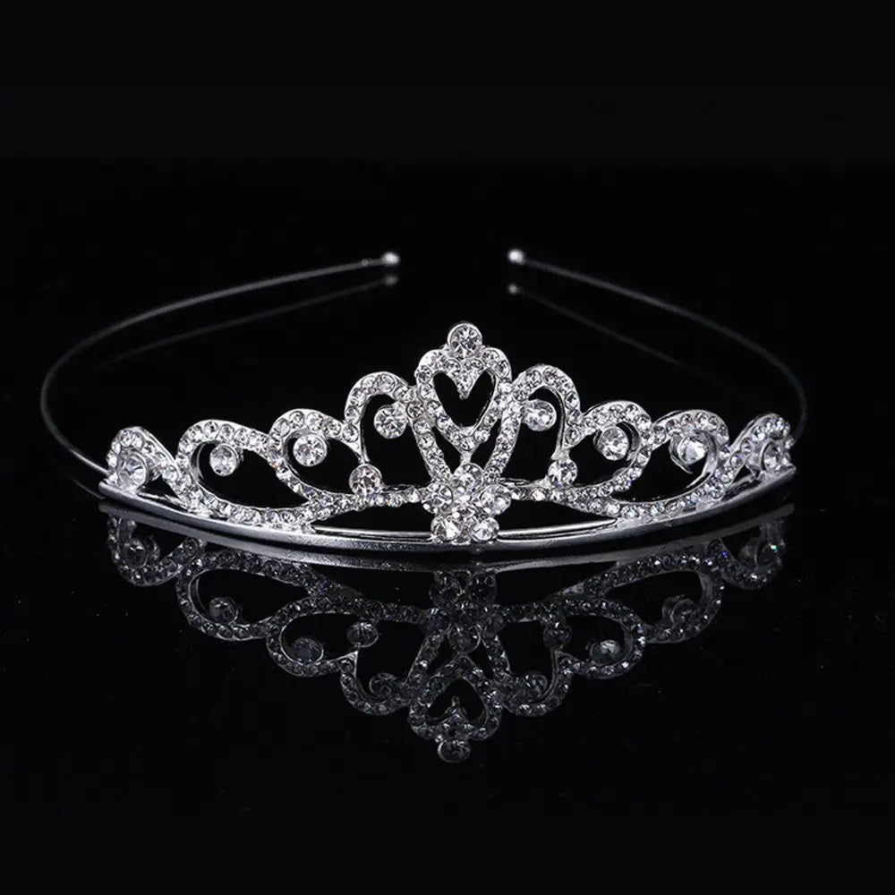 Kristall-Tiara für Hochzeit & Ball – Silberne Krone mit Strass für Mädchen & Frauen