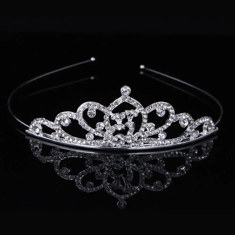 Kristall-Tiara für Hochzeit & Ball – Silberne Krone mit Strass für Mädchen & Frauen