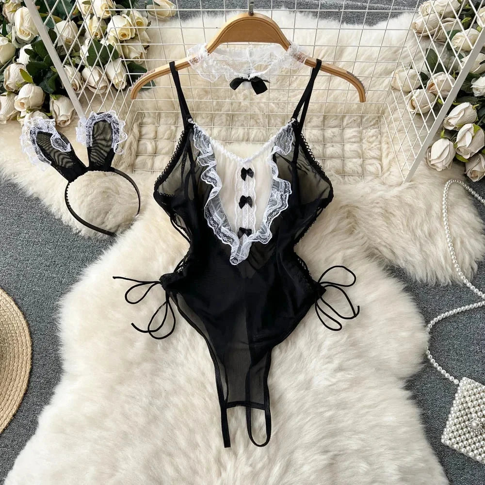 Sexy Damen-Unterwäsche Set – Spitzen-Bralette & Slip – Verführerisches Dessous-Set ohne Bügel für besondere Momente