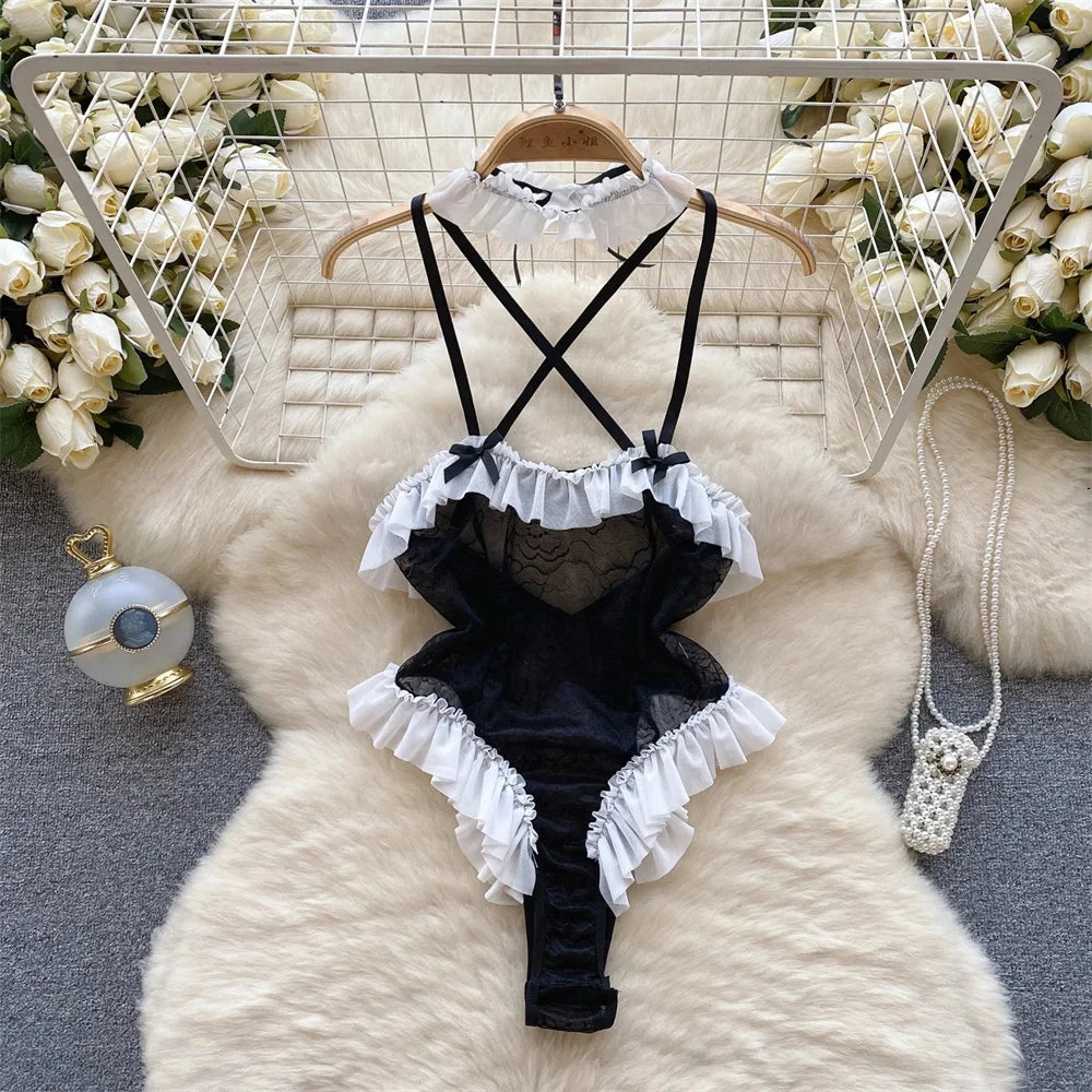 Sexy Damen-Unterwäsche Set – Spitzen-Bralette & Slip – Verführerisches Dessous-Set ohne Bügel für besondere Momente