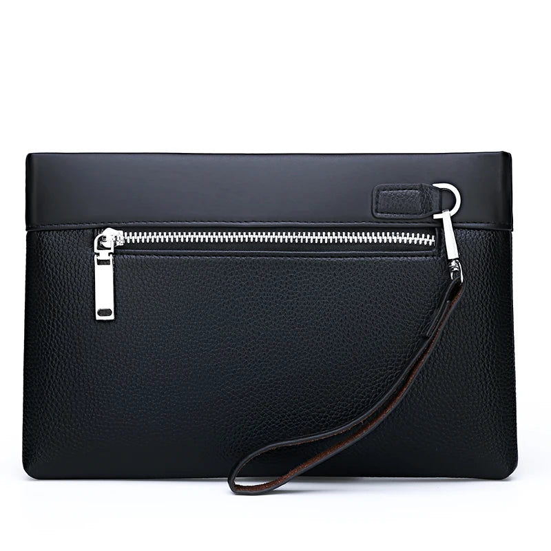 Herren Clutch Tasche – Elegante Business-Handtasche aus weichem PU-Leder – Stylische Freizeit- und Gürteltasche