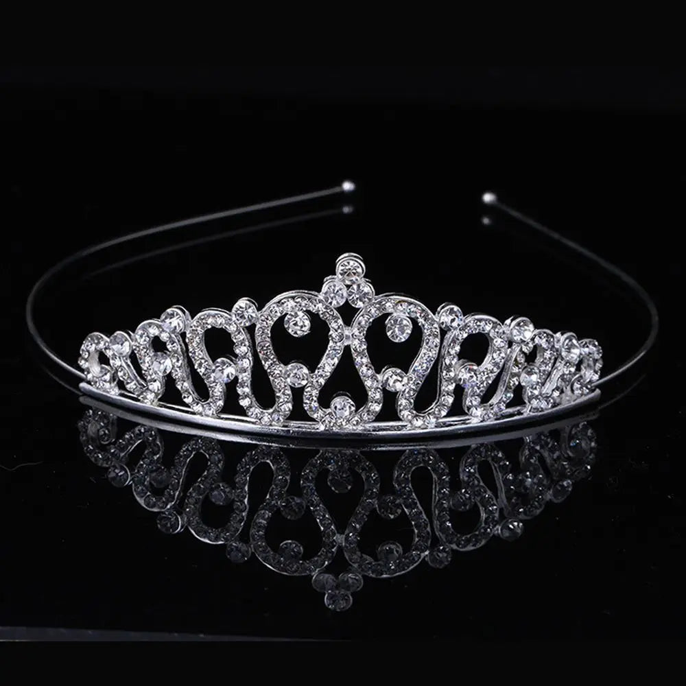 Kristall-Tiara für Hochzeit & Ball – Silberne Krone mit Strass für Mädchen & Frauen