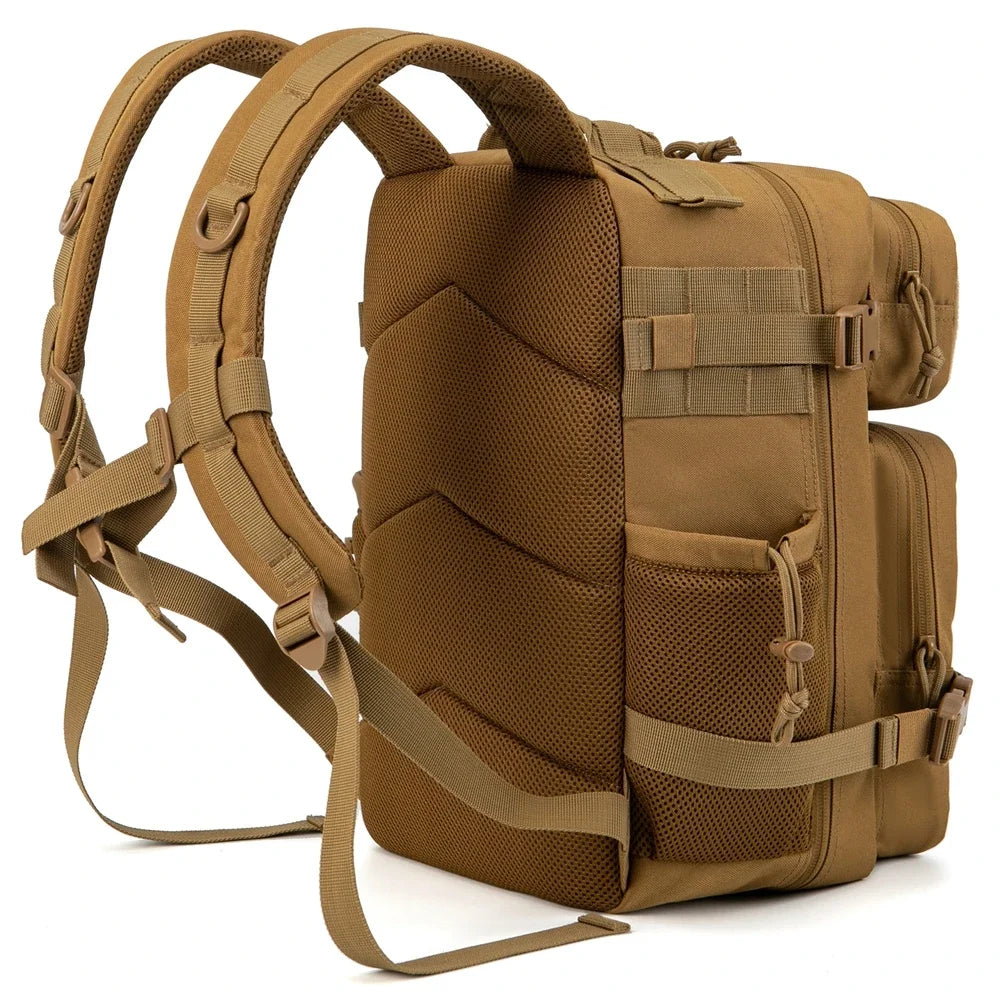 QT&QY Taktischer Rucksack 25L/45L – Outdoor Survival Bug Out Bag für Männer & Frauen – Schulrucksack mit Flaschenhalter