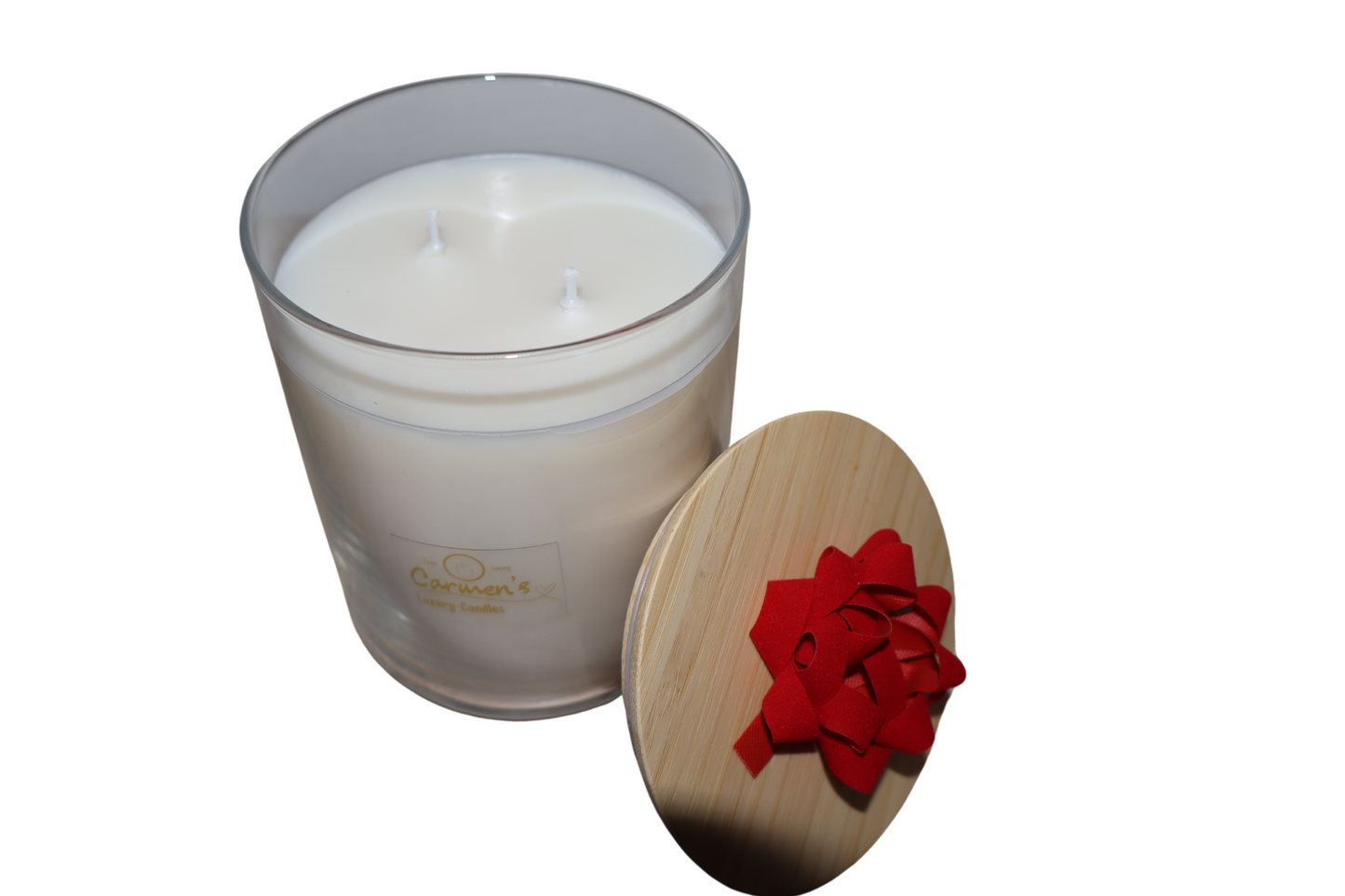 🕯️ Luxuriöse Duftkerze aus Kokoswachs im Glas mit Holzdeckel – Handgemacht, mit ätherischem Kokosöl, 2 Dochte, 1000 g