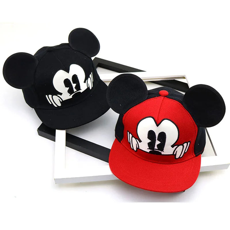Kinder Baseballcap mit Mickey-Maus-Motiv – Verstellbare Cartoon Snapback Mütze für Jungen & Mädchen (3–8 Jahre)