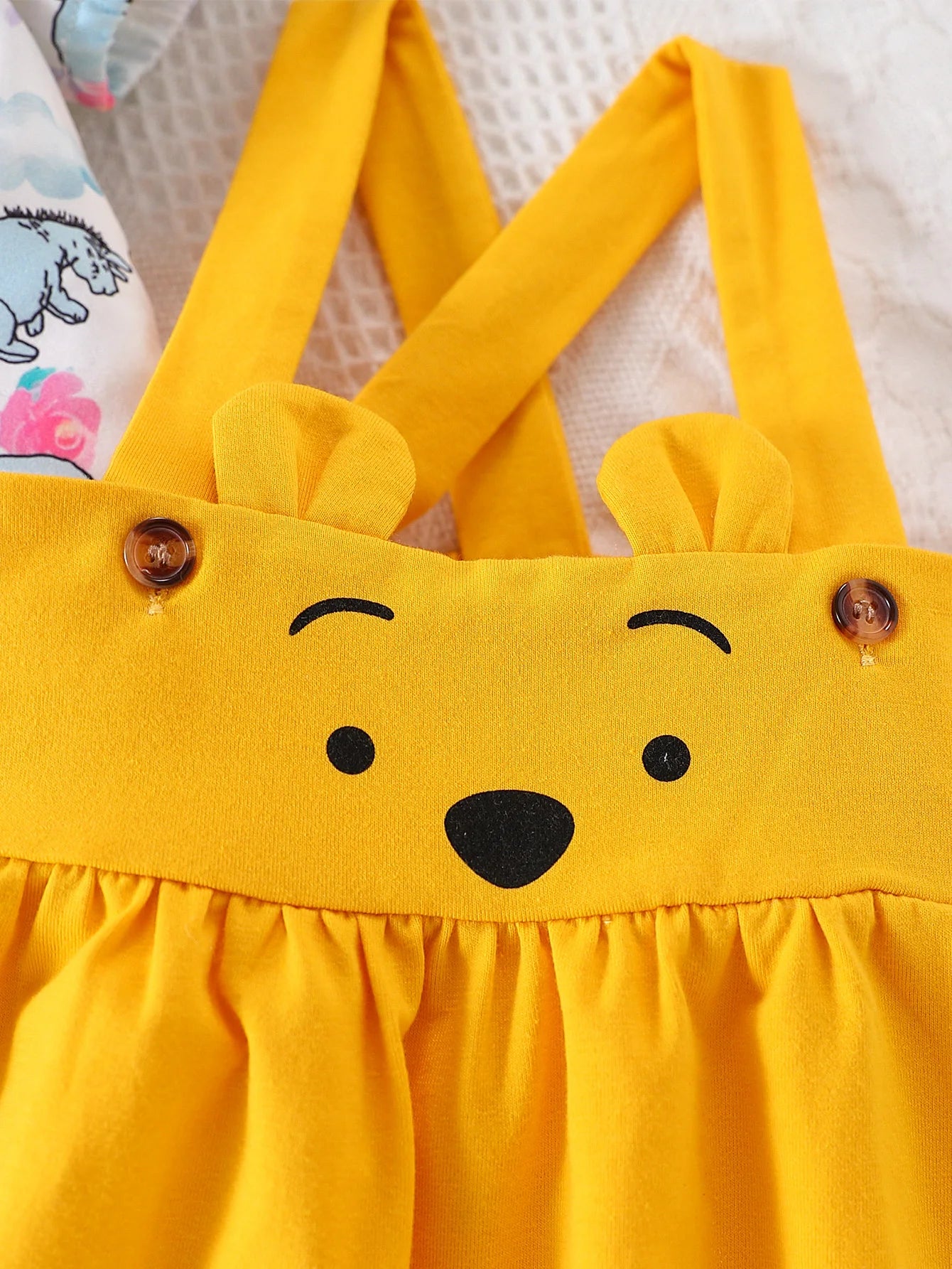 Sommer Baby Mädchen 2-teiliges Set – Kurzarm-T-Shirt mit niedlichem Tierdruck + Trägerrock – Baumwoll-Outfit für Kleinkinder (3–24 Monate)