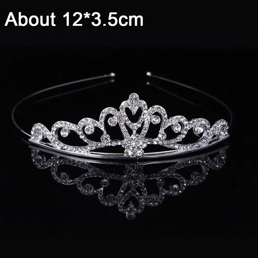 Kristall-Tiara für Hochzeit & Ball – Silberne Krone mit Strass für Mädchen & Frauen