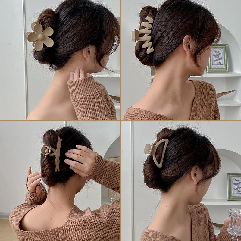 8er-Set Große Haarclips für Damen – Blumenform Haarklammern für dickes Haar – Stylische Haarspangen & Accessoires