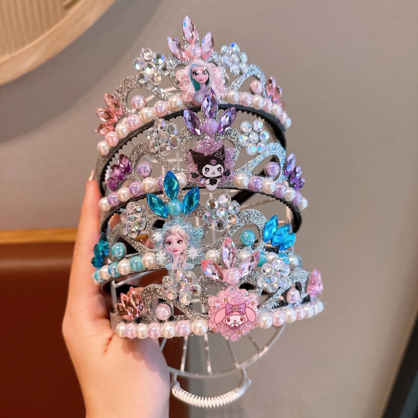 Disney Prinzessinnen-Krone Haarreif für Kinder – Aisha Frozen Krone – Geburtstagskrone für Mädchen – MINISO Design