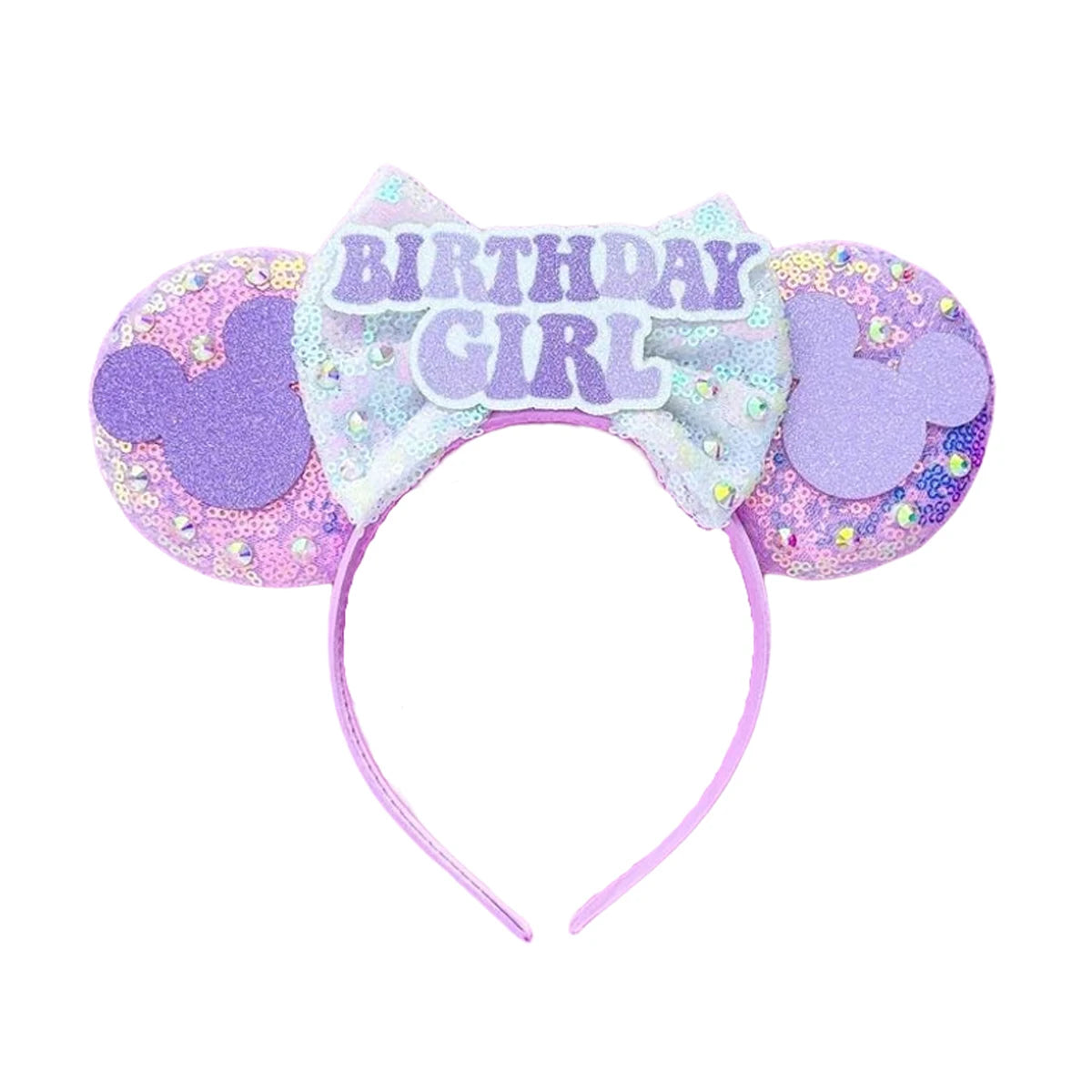 2024 Disney Mickey & Minnie Maus Ohren Haarreif – Glitzernde Sequin-Schleife – Für Kinder & Erwachsene – DIY Disneyland Accessoire