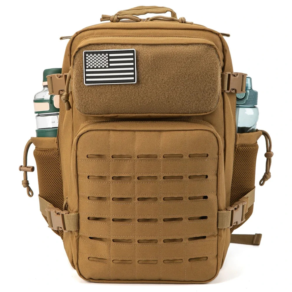 QT&QY Taktischer Rucksack 25L/45L – Outdoor Survival Bug Out Bag für Männer & Frauen – Schulrucksack mit Flaschenhalter