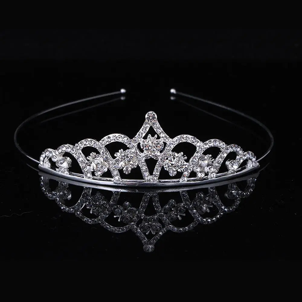 Kristall-Tiara für Hochzeit & Ball – Silberne Krone mit Strass für Mädchen & Frauen