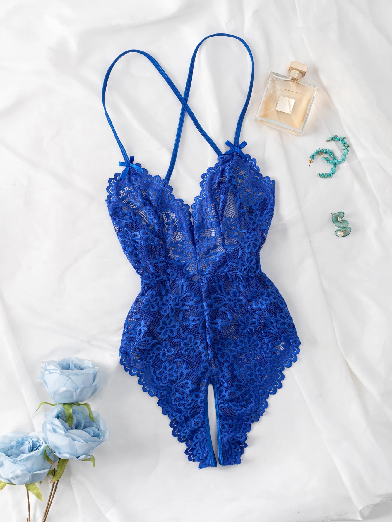 Sexy Spitzen-Dessous-Set mit Stickerei – Transparenter BH & String (2024)