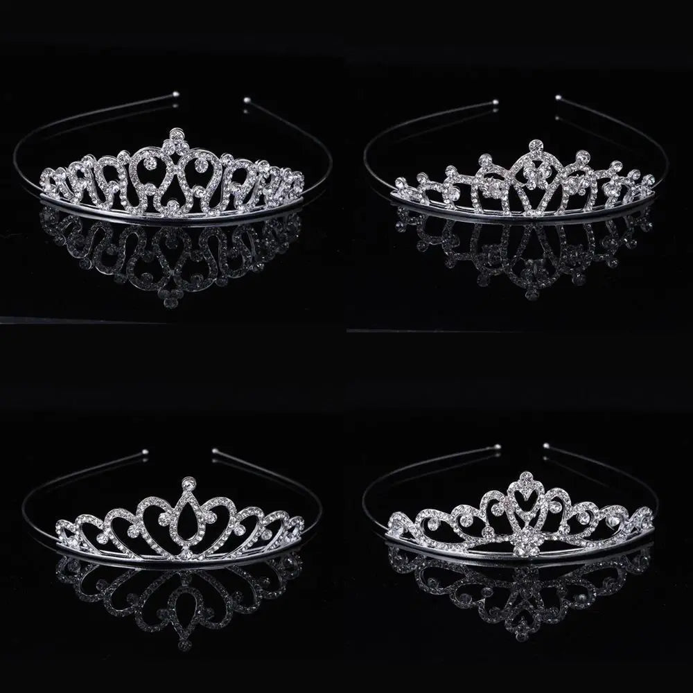 Kristall-Tiara für Hochzeit & Ball – Silberne Krone mit Strass für Mädchen & Frauen