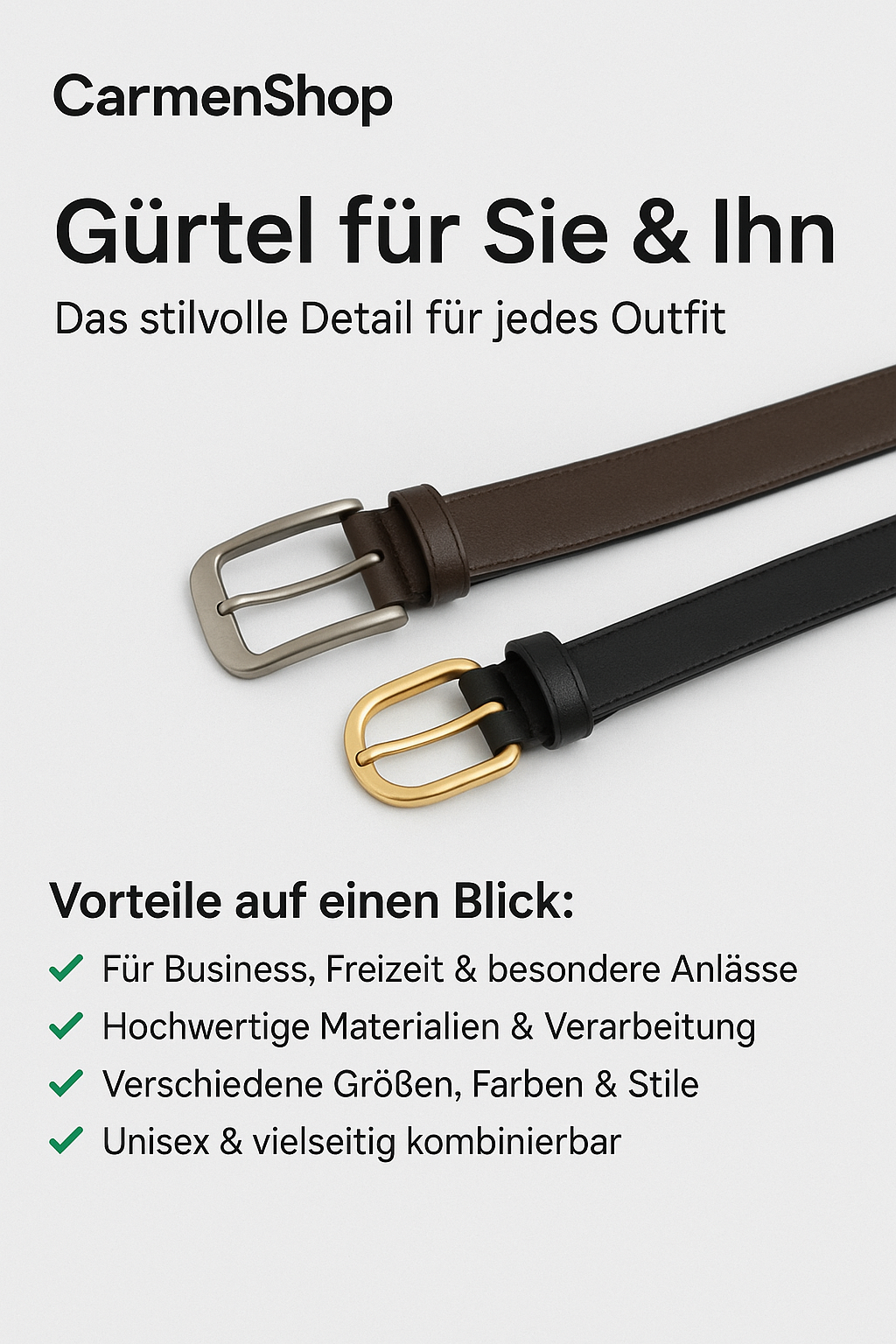 🧍🧍 Gürtel für Sie &  Ihn – Das stilvolle Detail für jedes Outfit