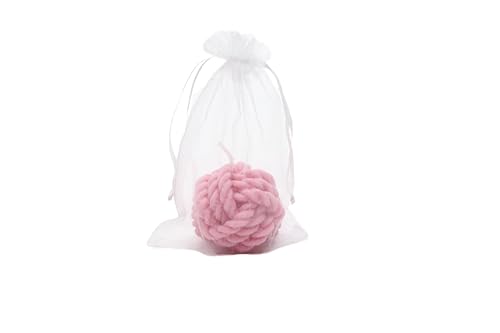 Handgemachte Sojawachs-Kerze | Vanille-Duft & Knäuel-Design 4er Set | Duftkerze Geschenk