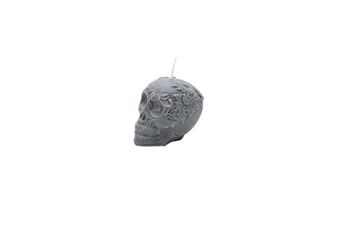 Handgemachte Sojawachs Kerze | Vanille Duft & Totenkopf Design | Duftkerze Geschenk