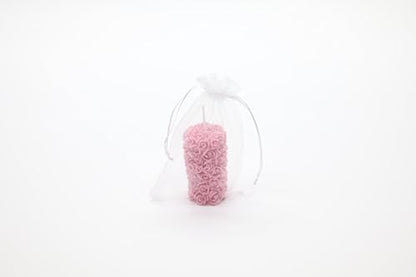 Handgemachte Sojawachs-Kerze | Vanille-Duft & Rosen-Stumpen Design 2er Set | Duftkerze Geschenk & Dekoration