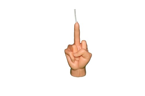 Handgemachte Statement-Kerze aus Sojawachs | Mittelfinger Design 4er Set – Humorvolles Geschenk & Dekoration | Vegane Duftkerze